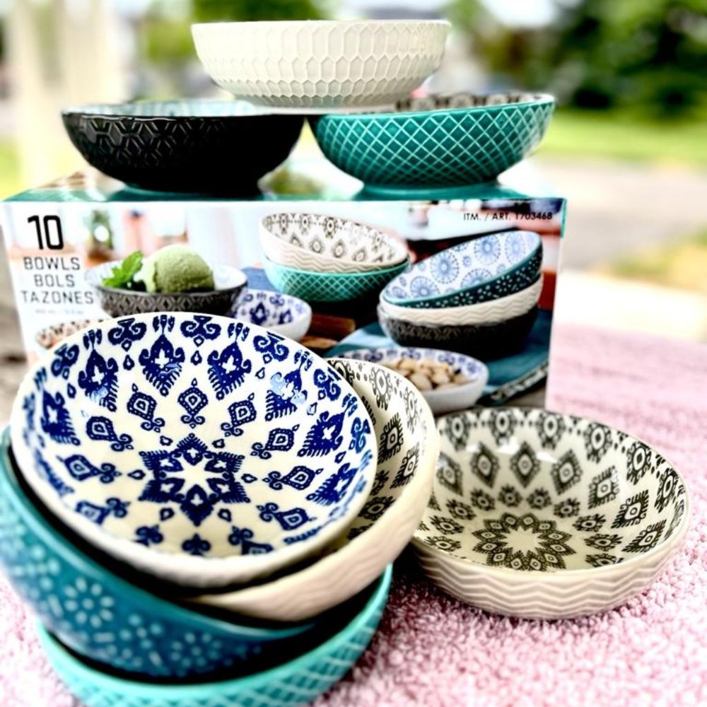 10 Pcs of Ceramic Bowl set for Salad,Snacks,Desserts Serving -400mL - Picture 8 of 8